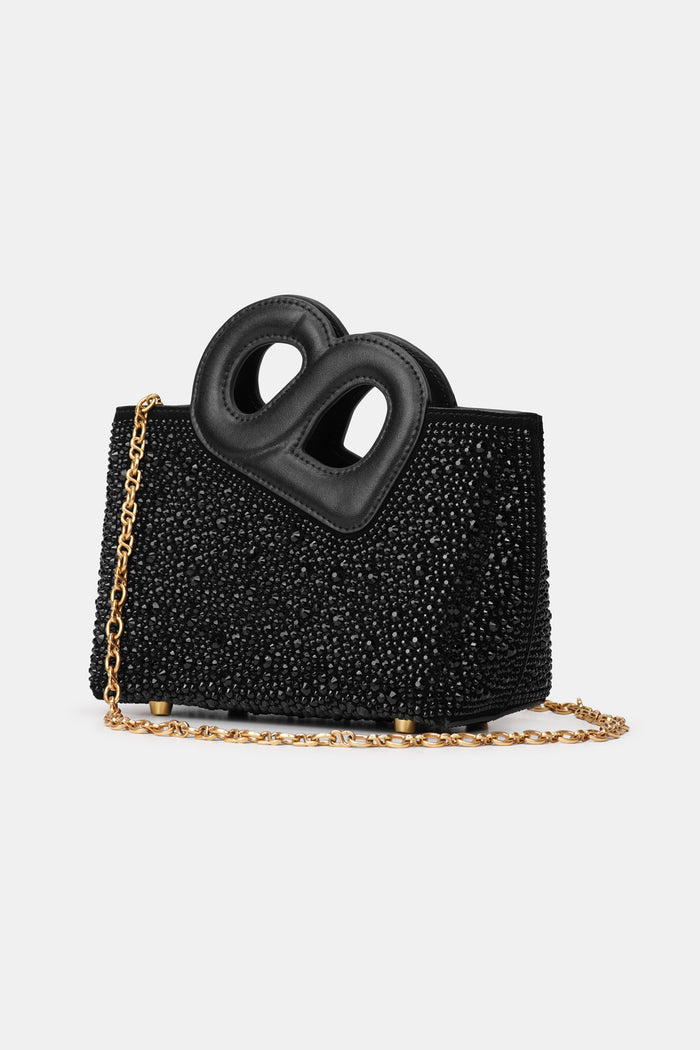 Nina Crystal Bag Small - Black
