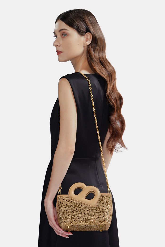 Nina Crystal Bag Small - Gold