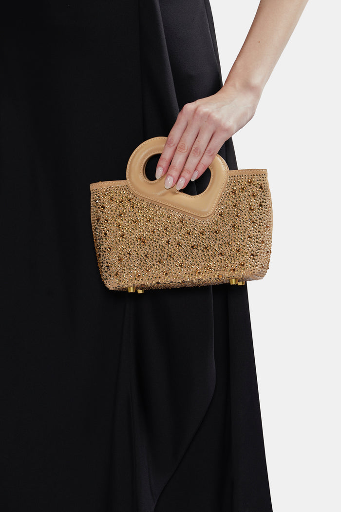 Nina Crystal Bag Small - Gold