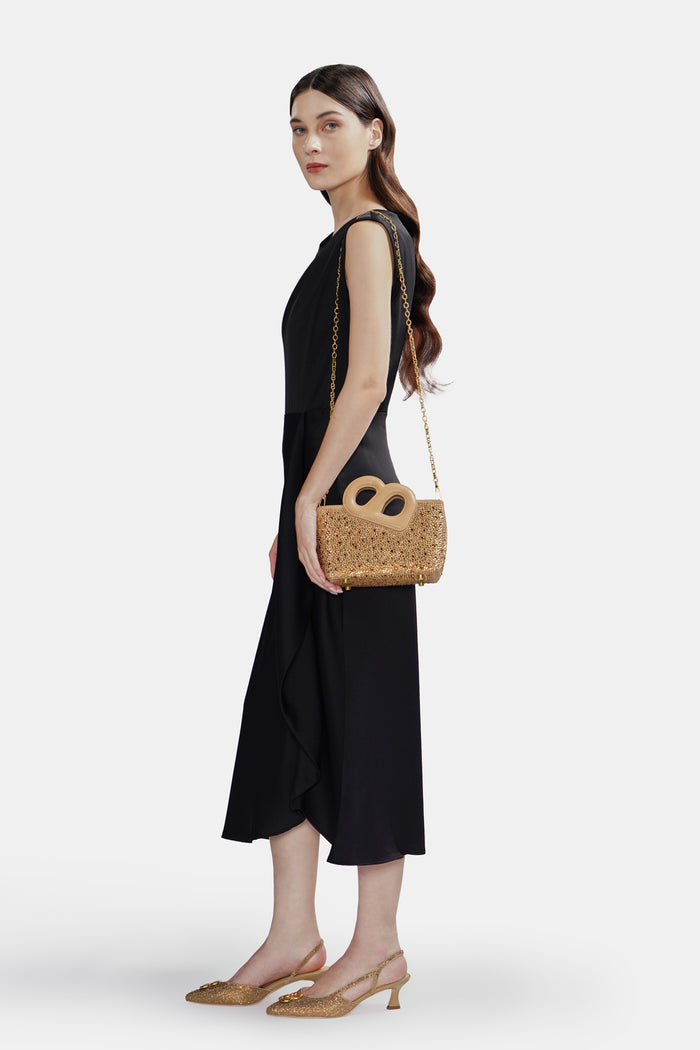 Nina Crystal Bag Small - Gold