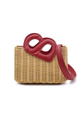 Nina Rattan Bag - Viva Magenta