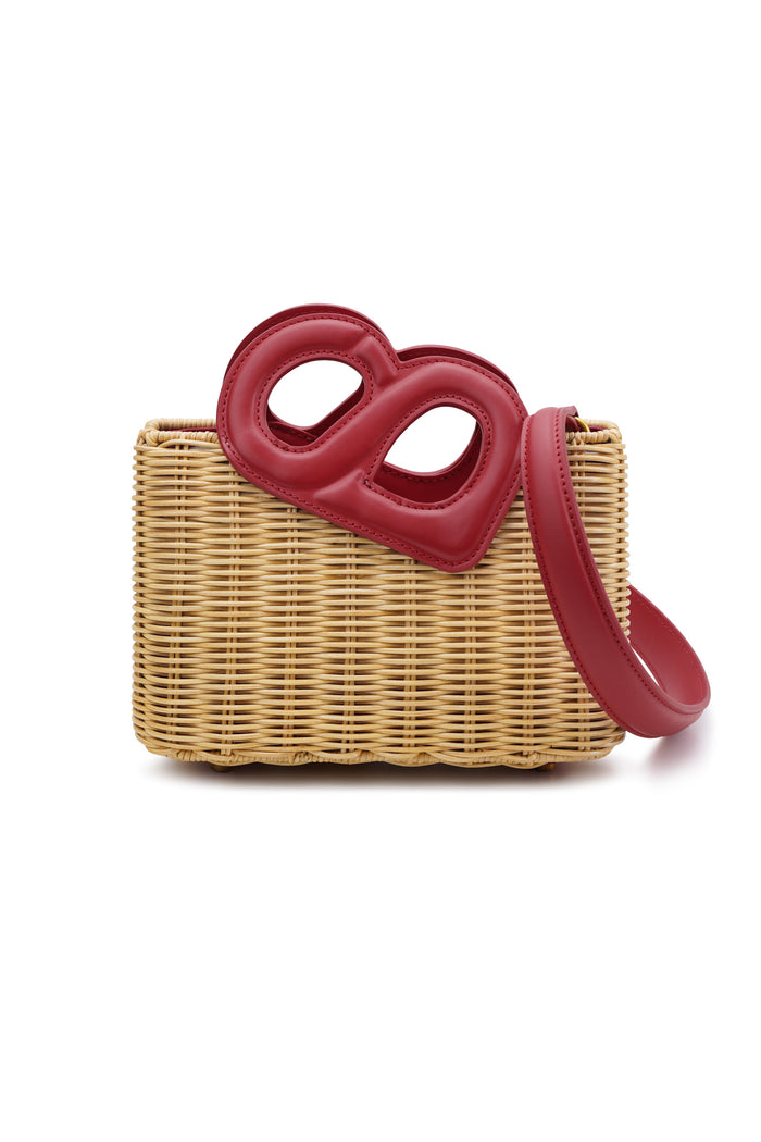 Nina Rattan Bag - Viva Magenta