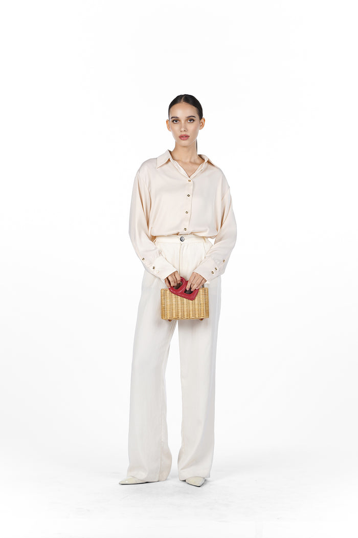 Nina Rattan Bag - Viva Magenta