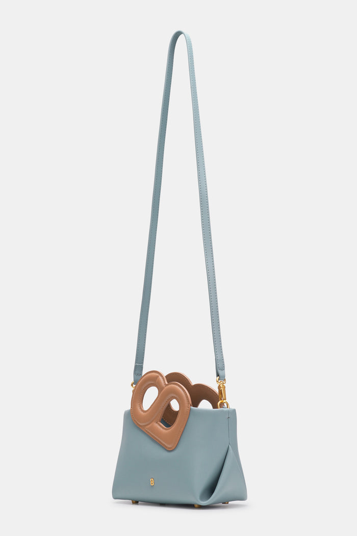 Nina Two-Tone Bag Small - Blue/Brown
