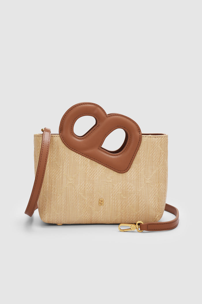 Nina Wicker Straw Bag - Brown