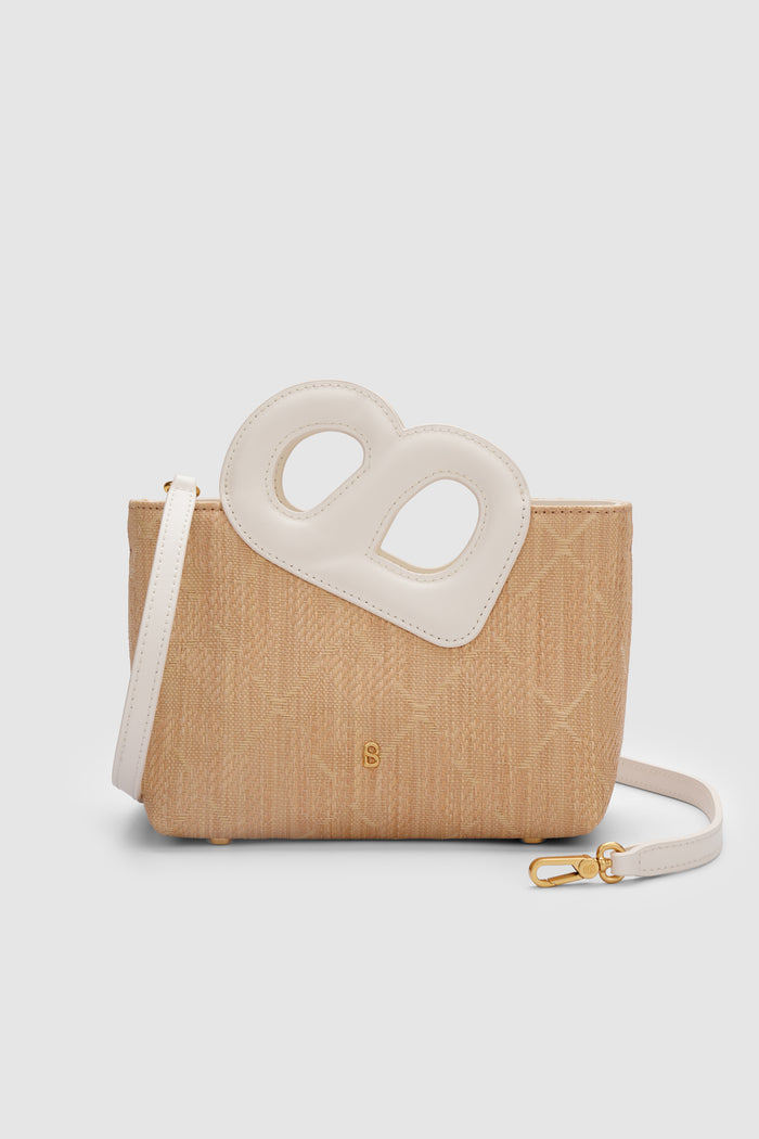 Nina Wicker Straw Bag - White