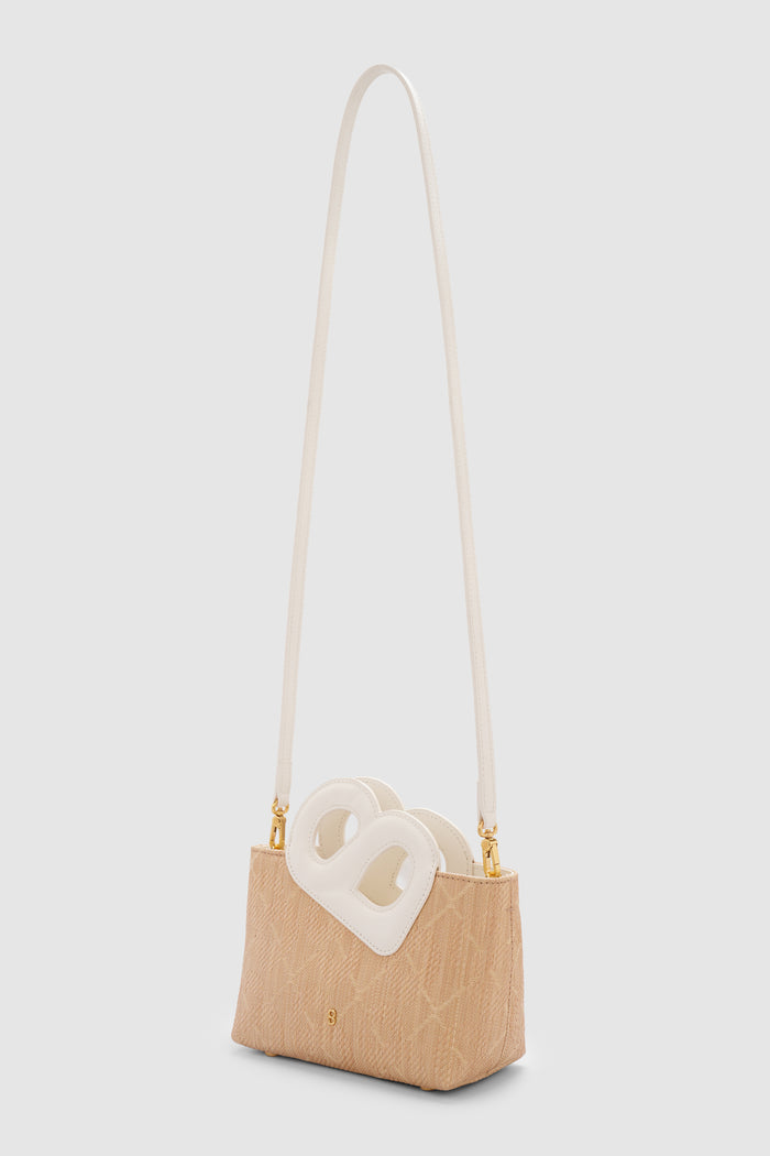 Nina Wicker Straw Bag - White