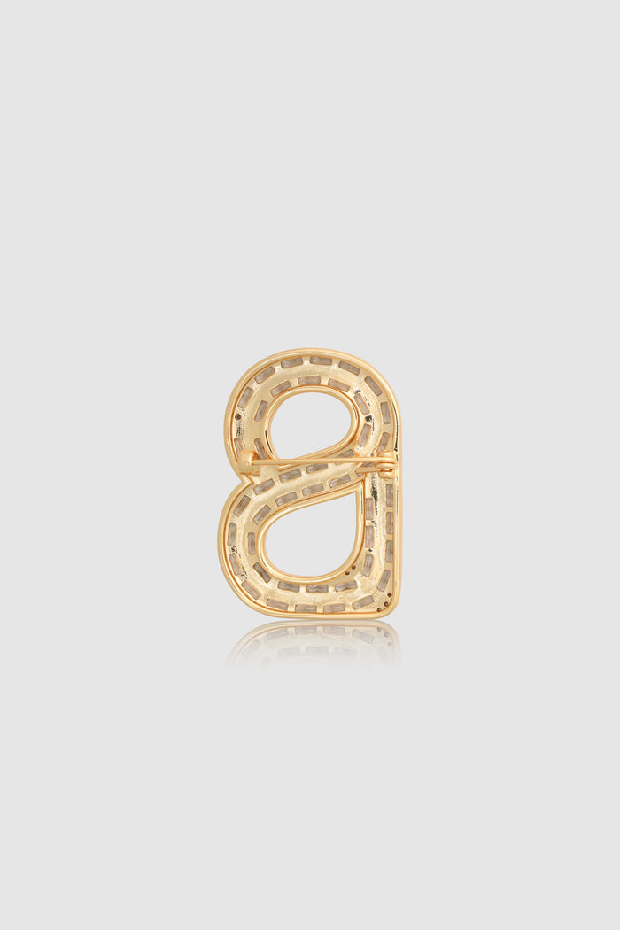 noelle brooch in gold by buttonscarves back view