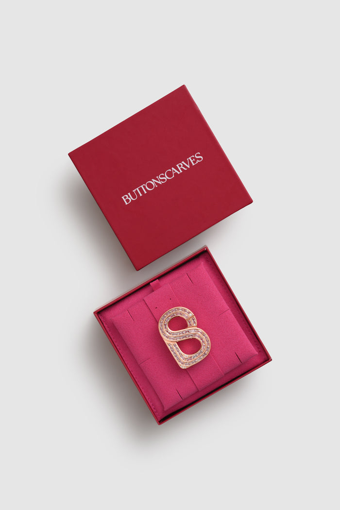 noelle brooch in rose gold by buttonscarves