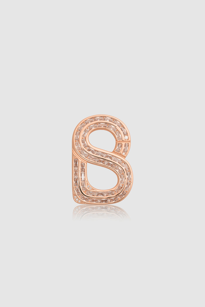 noelle brooch in rose gold by buttonscarves front view