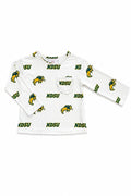 North Dakota State University White Bison L/S Ruffle Pocket Tee-Mila & Rose ®