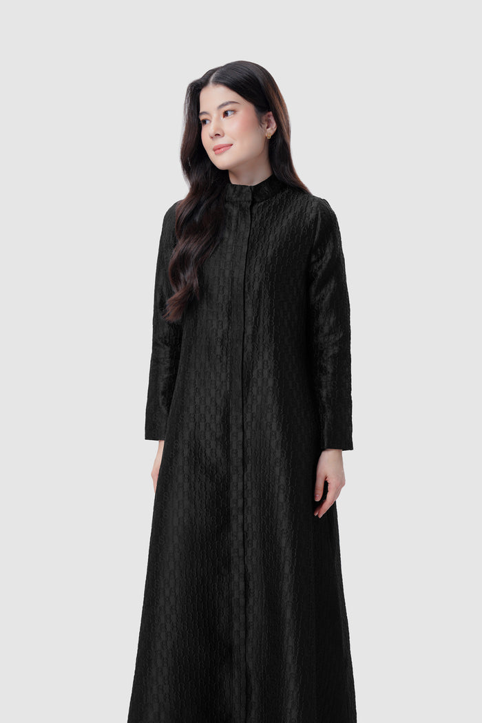 Noura Jacquard Dress - Eclipse