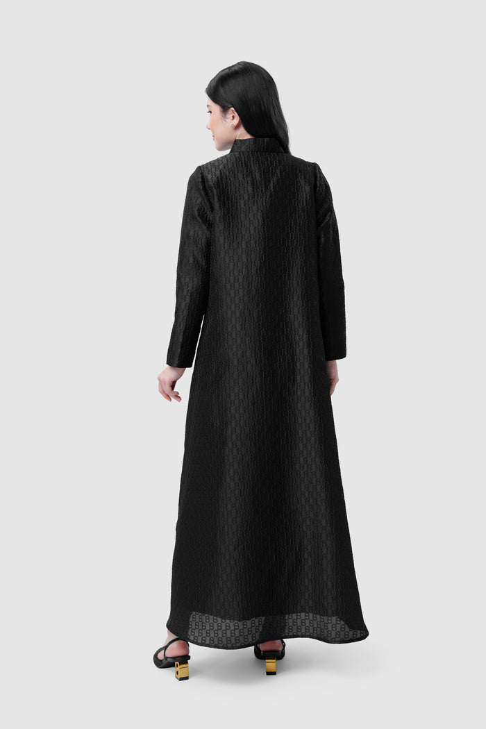 Noura Jacquard Dress - Eclipse