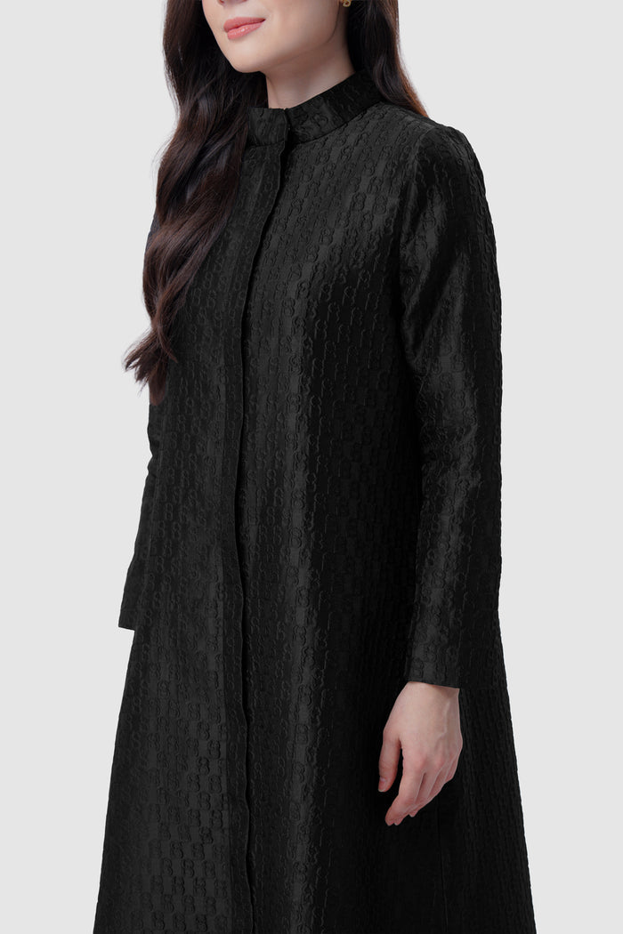 Noura Jacquard Dress - Eclipse