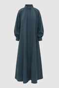 Noura Pleated Dress - Deep Teal