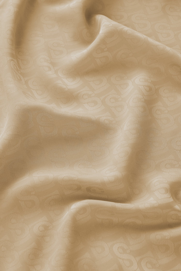 noura puff dress in pebble by buttonscarves pattern detail