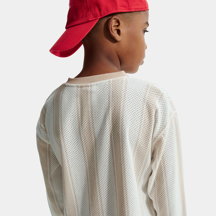 NSW Long Sleeve Mesh Grade School Jersey (Light Orewood Brown/Linen/light Orewood Brown)