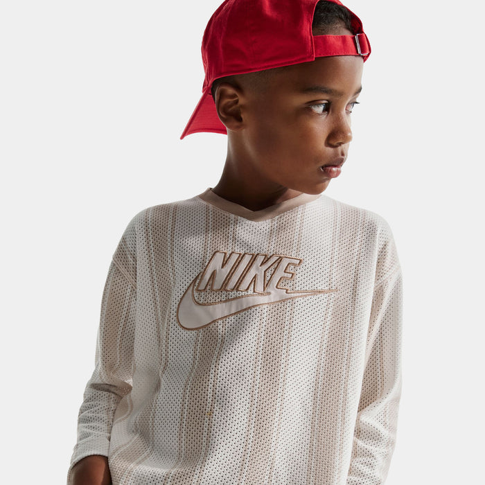 NSW Long Sleeve Mesh Grade School Jersey (Light Orewood Brown/Linen/light Orewood Brown)