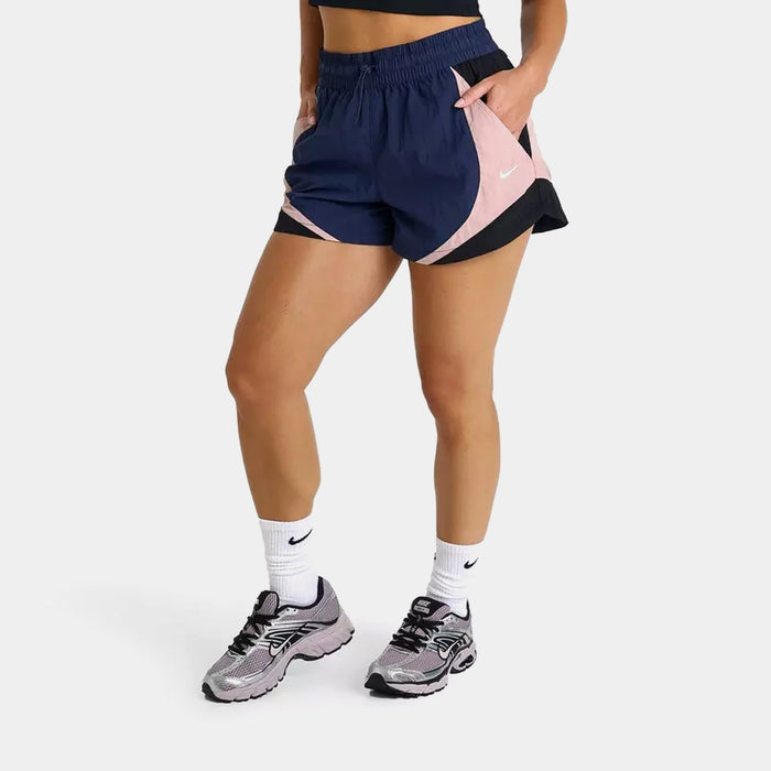 NSW Mid Rise 3" Loose Track Womens Shorts (Midnight Navy/Black/Particle Pink/Sail)