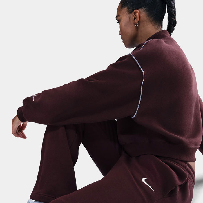 NSW Phoenix Fleece Mid-Rise Open-Hem Womens Pants (Fauna Brown/Sail)