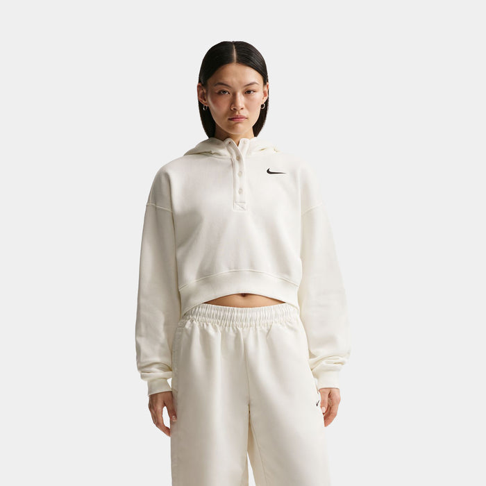 NSW Phoenix Fleece Oversized Cropped Womens Hoodie (Beige)
