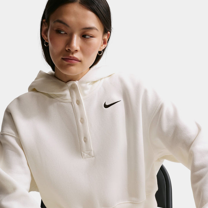 NSW Phoenix Fleece Oversized Cropped Womens Hoodie (Beige)