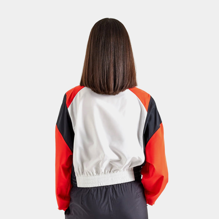 NSW Woven 1/4 Zip Womens Jacket (Sail/Picante Red/Black)