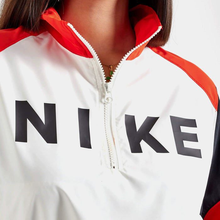 NSW Woven 1/4 Zip Womens Jacket (Sail/Picante Red/Black)