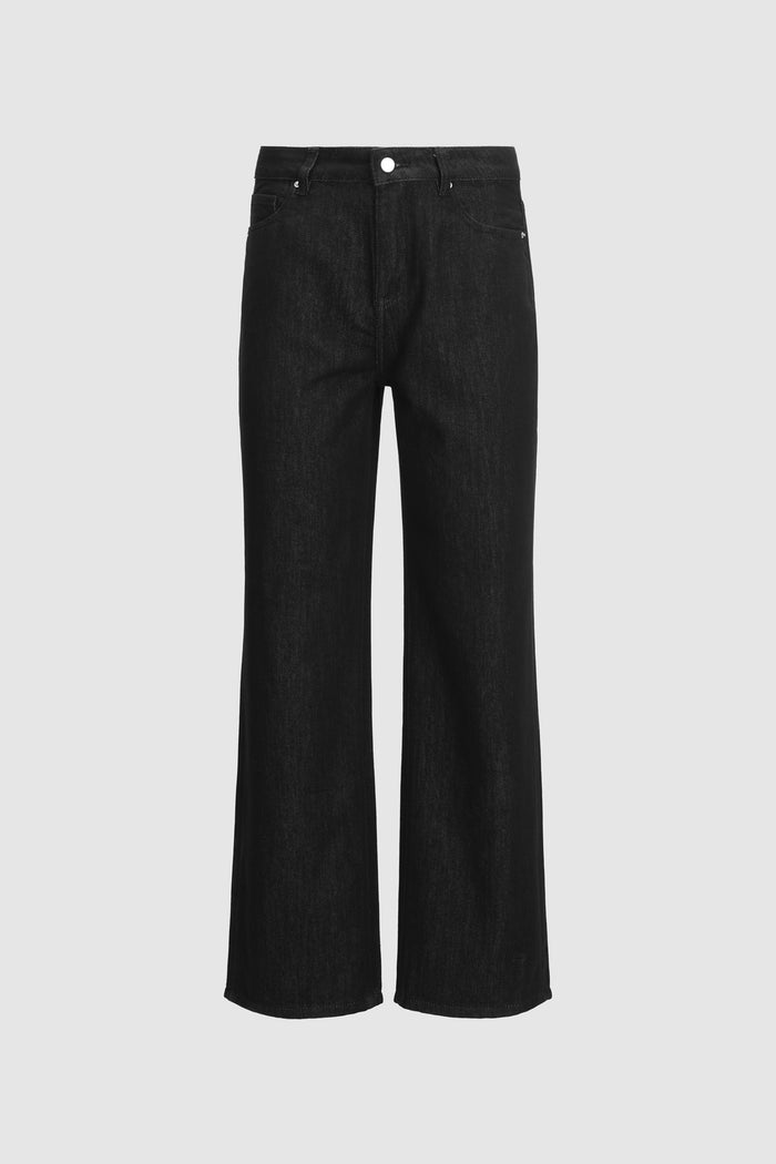 olivia denim pants in black by buttonscarves