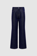 olivia denim pants in navy by buttonscarves