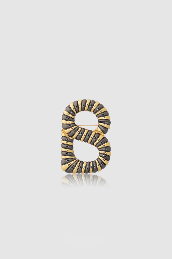 Opina Brooch - Gold/Black