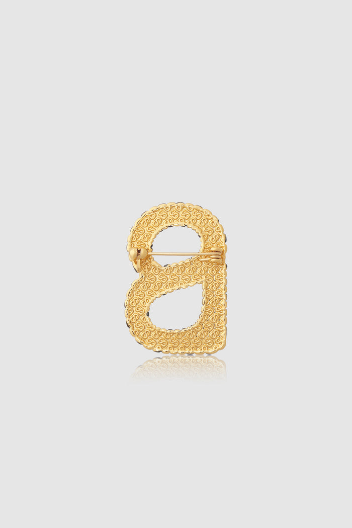 Opina Brooch - Gold/Black