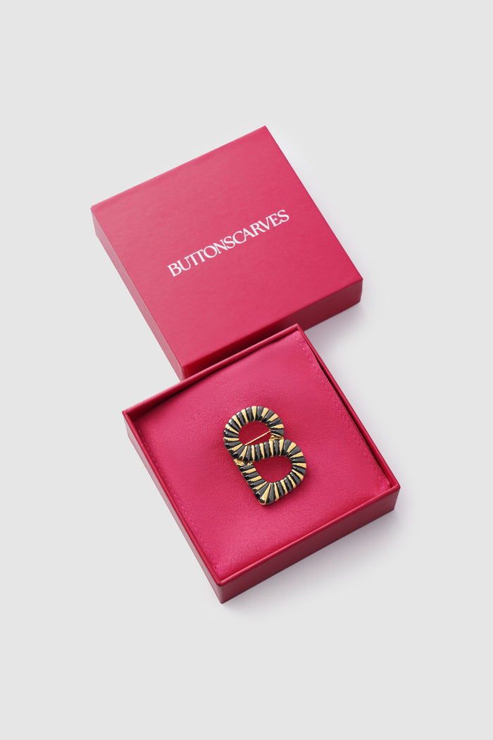 Opina Brooch - Gold/Black