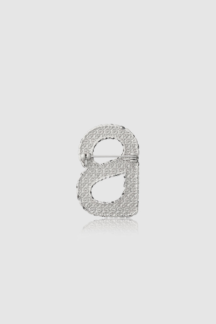 Opina Brooch - Silver/Black