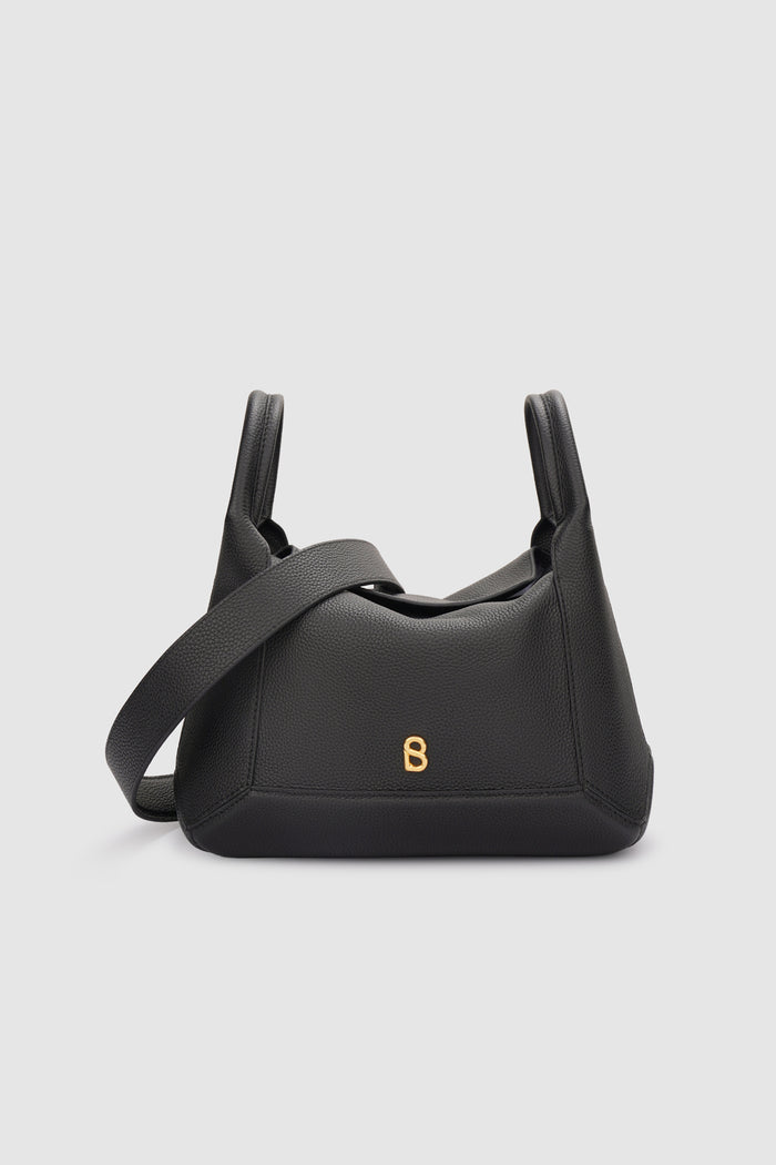 origa flex shoulder bag in black by buttonscarves