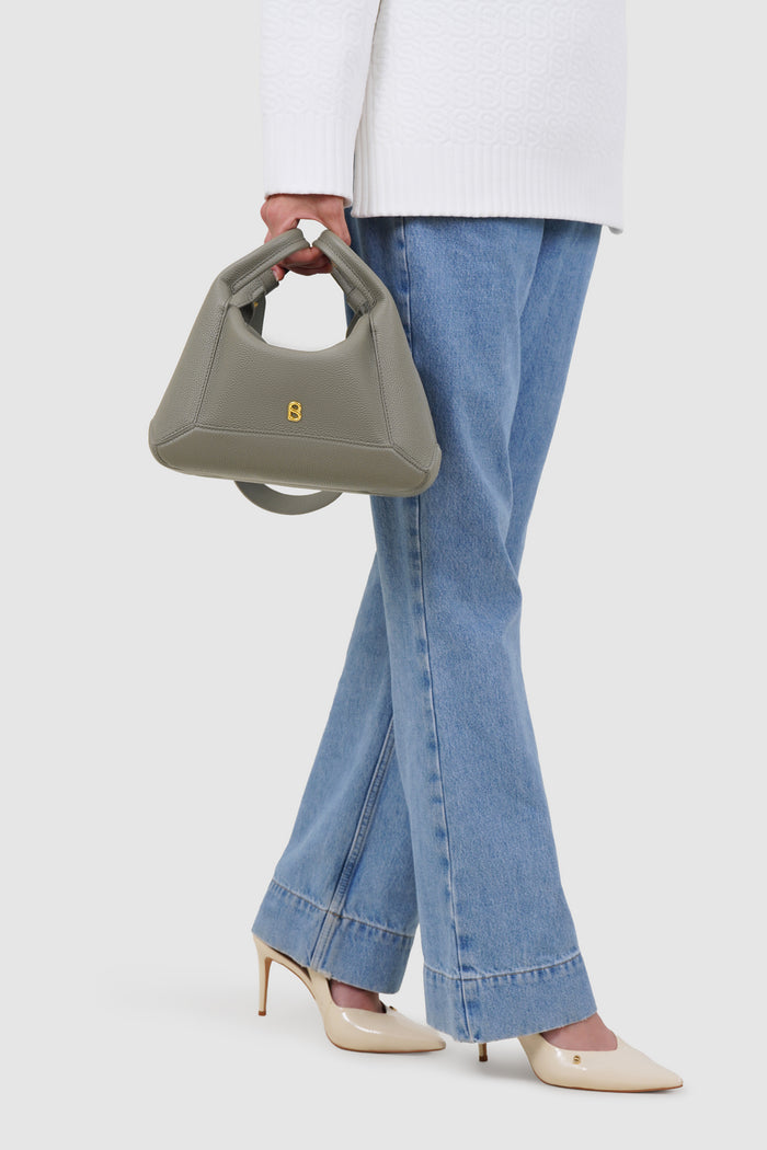 origa flex shoulder bag in fog by buttonscarves hand carried style