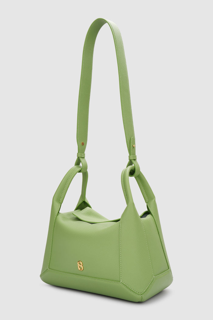 origa flex shoulder bag in moss by buttonscarves detachable strap