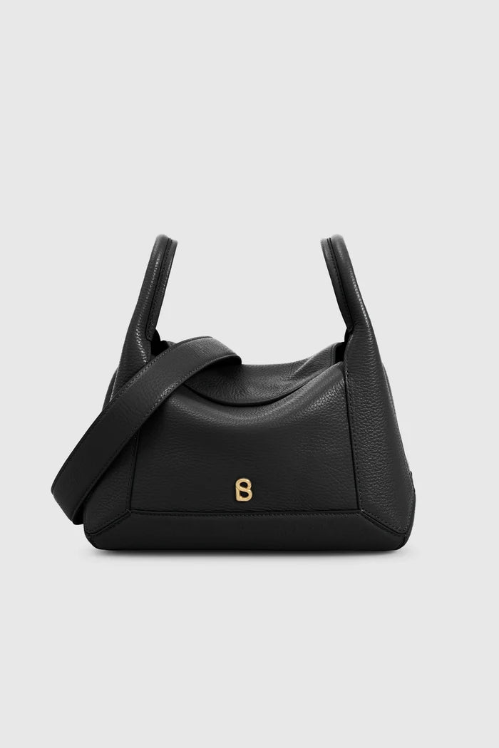 origa flex shoulder bag medium in black by buttonscarves