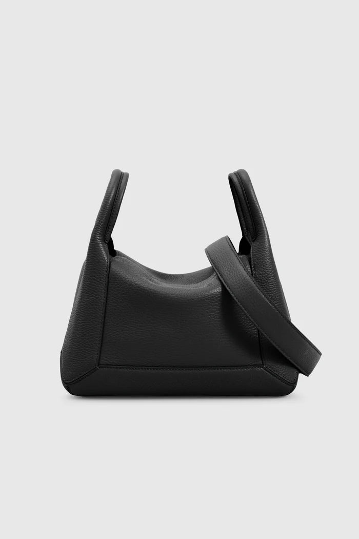 origa flex shoulder bag medium in black by buttonscarves back view