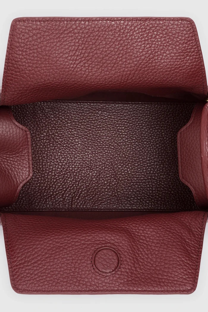 origa flex shoulder bag medium in cranberry by buttonscarves interior