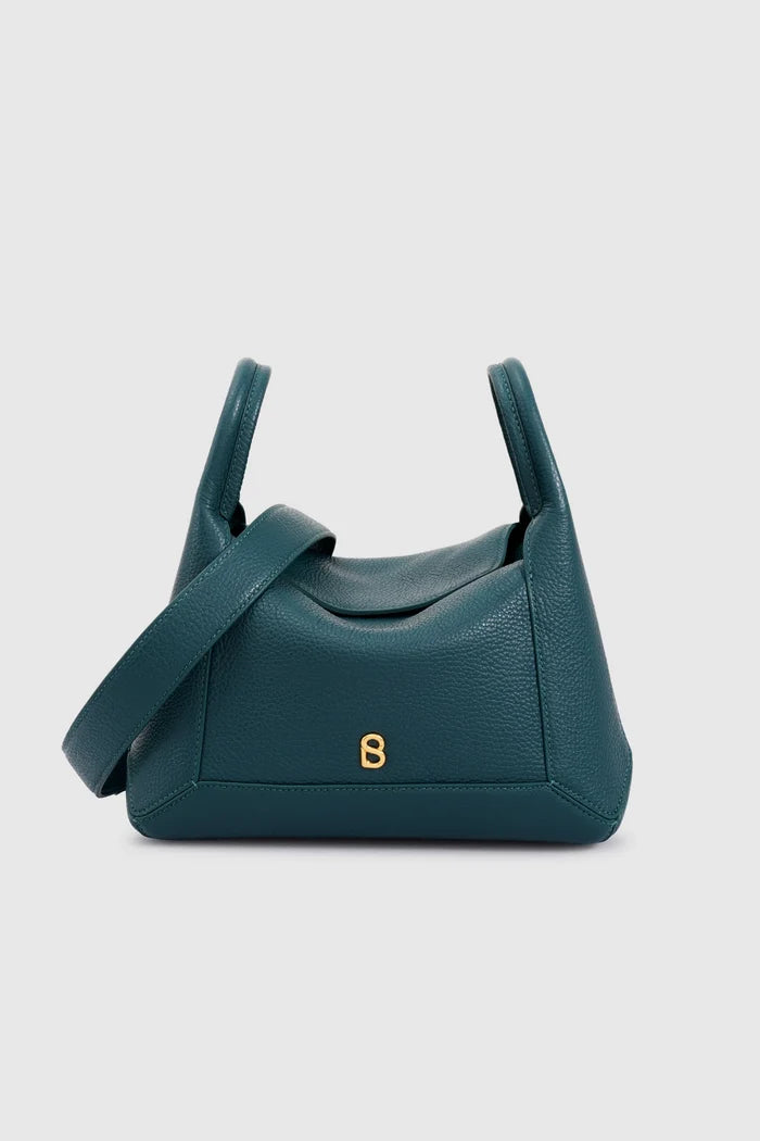 origa flex shoulder bag medium in jeans by buttonscarves