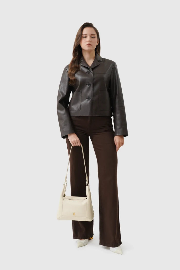 origa flex shoulder bag medium in lamb by buttonscarves hand carried style