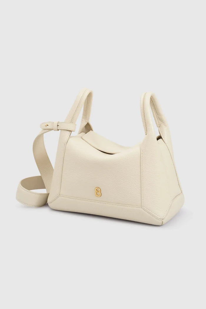 origa flex shoulder bag medium in lamb by buttonscarves front view