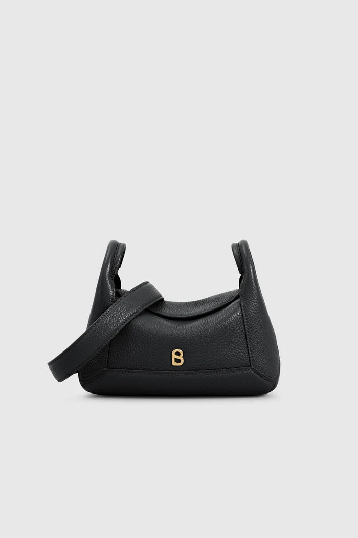 origa flex shoulder bag small in black by buttonscarves