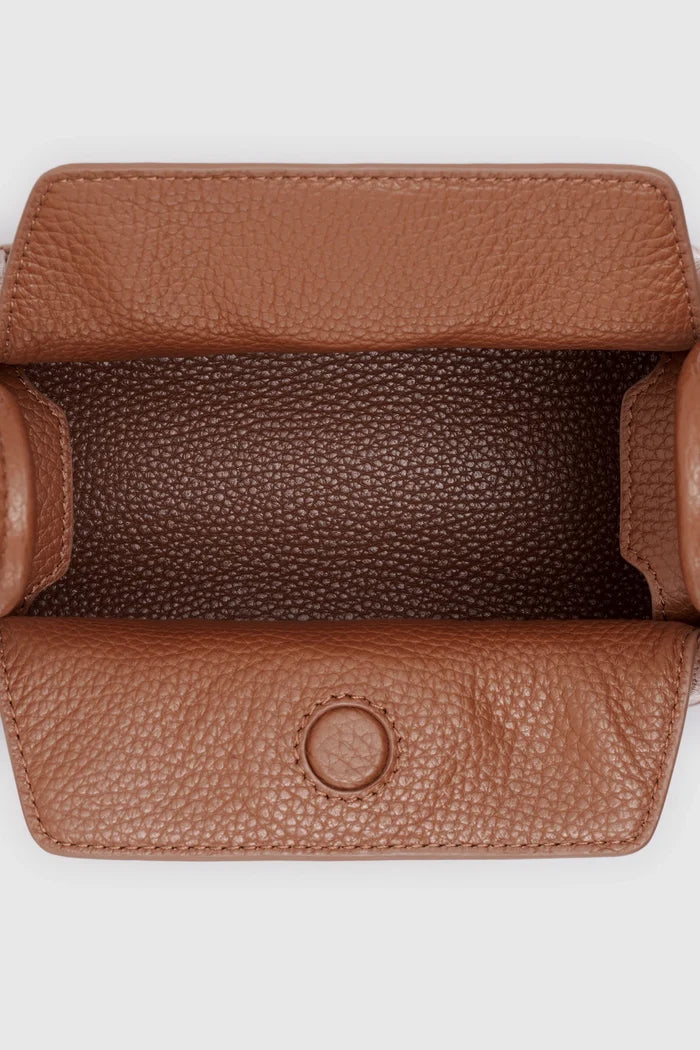 origi flex shoulder bag small in champagne by buttonscarves interior