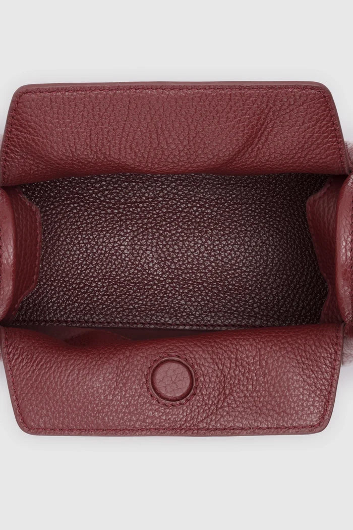 origa flex shoulder bag small in cranberry by buttonscarves interior