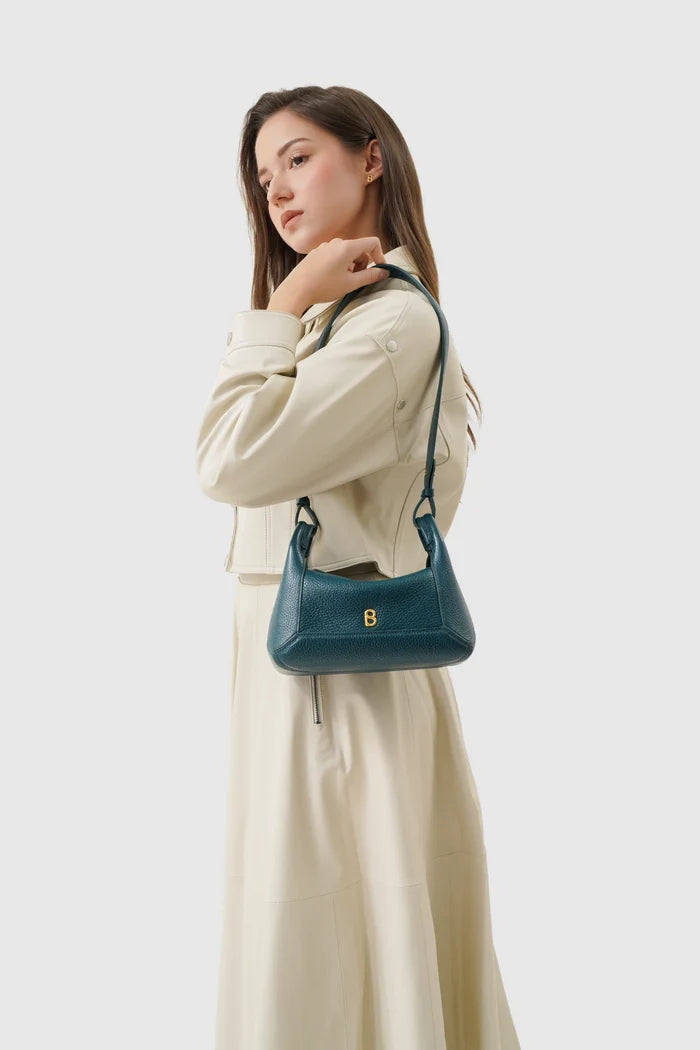 origa flex shoulder bag small in jeans by buttonscarves carried on shoulder
