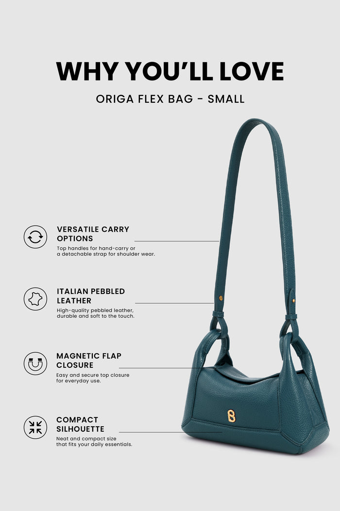 origa flex shoulder bag small in jeans by buttonscarves feature overview