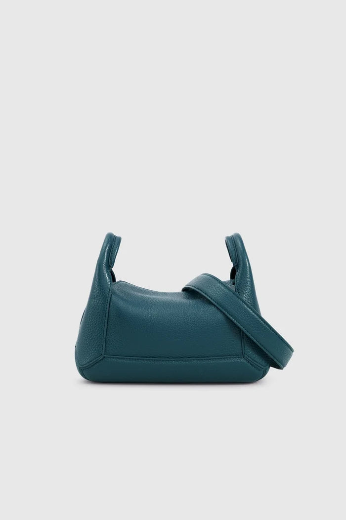 origa flex shoulder bag small in jeans by buttonscarves back view