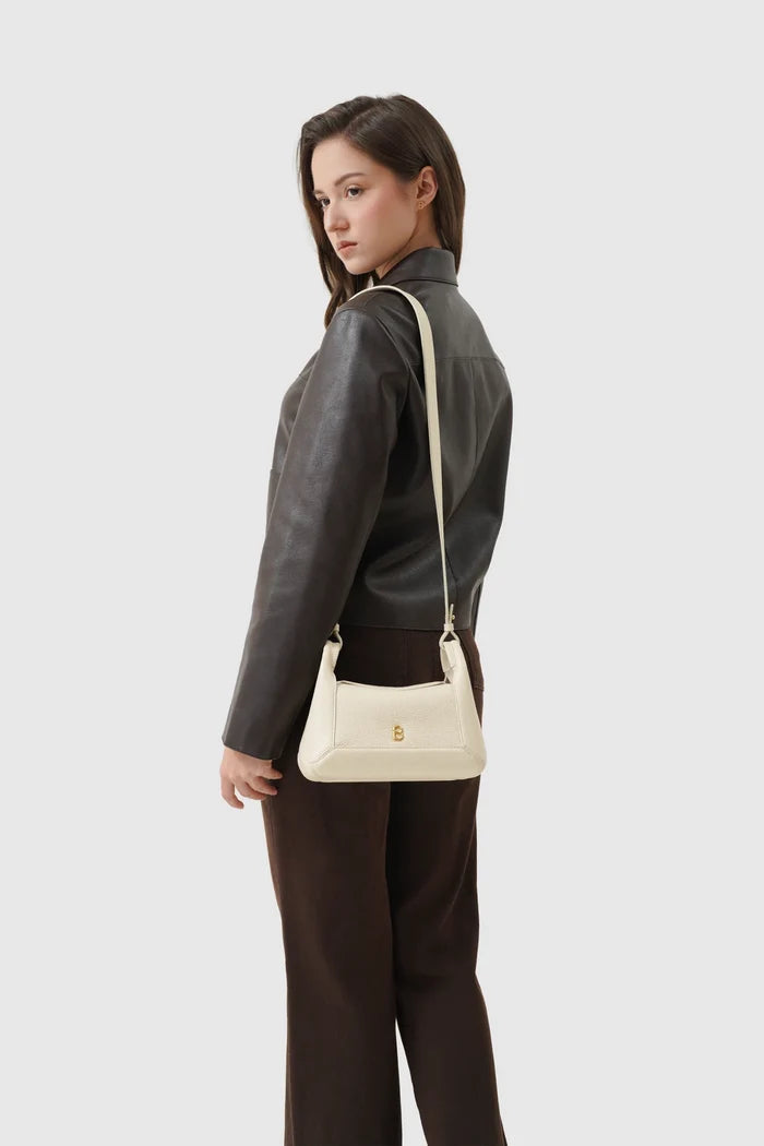 origa flex shoulder bag small in lamb by buttonscarves carried on shoulder